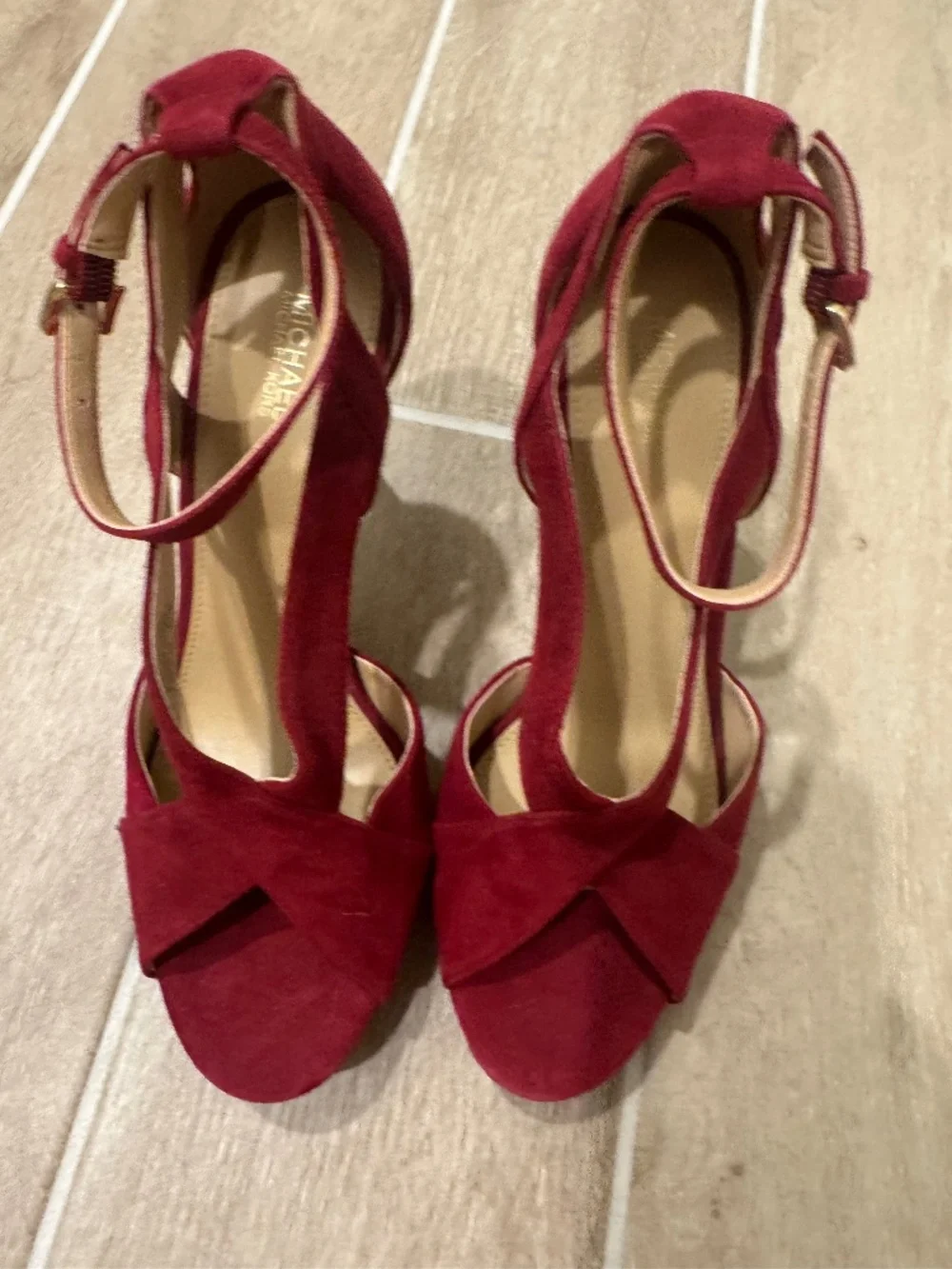 Michael Kors red suede heels